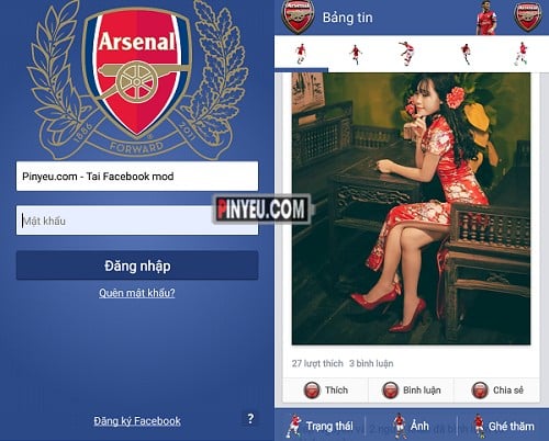 Facebook mod Arsenal