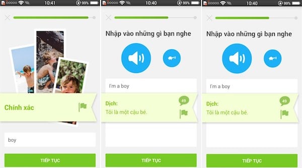 ung dung Duolingo cho android