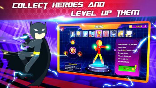 Super Stickman Heroes Fight mod vô hạn anh hùng