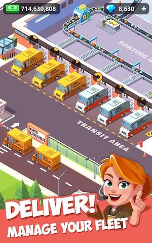 Idle Courier Tycoon mod vô hạn tiền