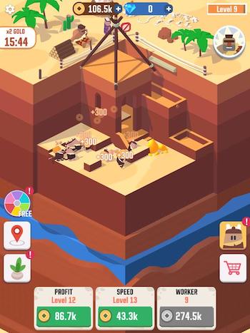 Game xây dựng thời tiền xử Idle Digging Tycoon
