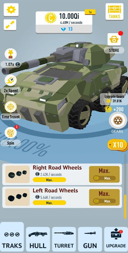 Idle Tanks 3D mod vô hạn kim cương