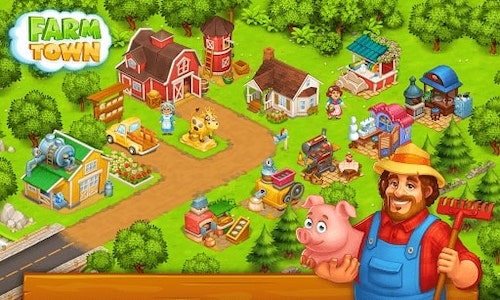 Farm Town: Happy village mod tài nguyên