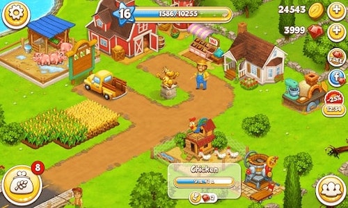 Farm Town: Happy village MOD vô hạn tiền