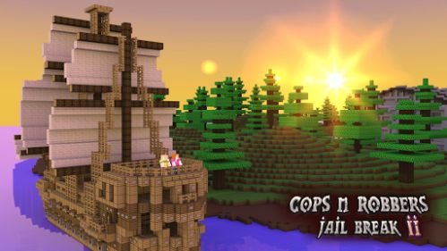 Cops N Robbers 3D Pixel Prison Games 2 đồ họa pixel