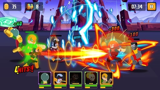 Idle Stickman Heroes Fight Hack tiền