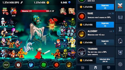 Monsters Crush Clicker MOD tiền