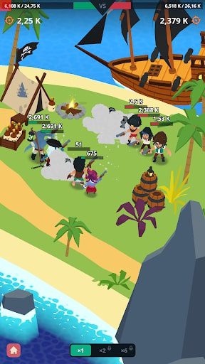 Idle Pirates - Ship Simulator MOD pha lê