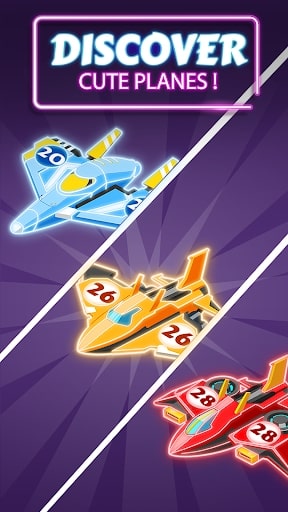 Merge Planes Neon Game Idle MOD tiền